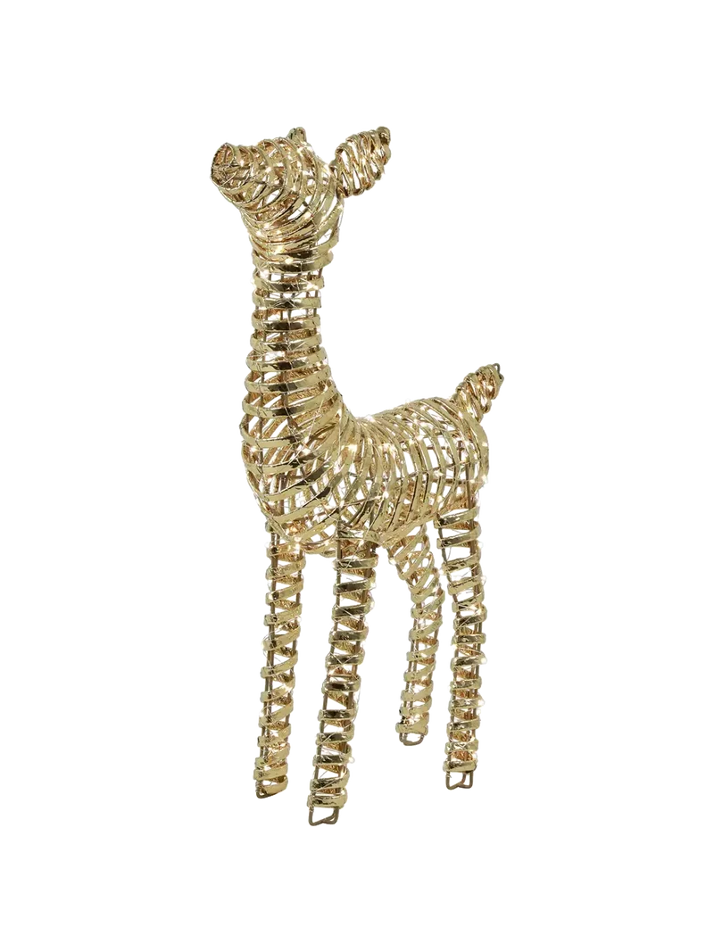 LED-Drahthirsch stehend "Henk" Gold