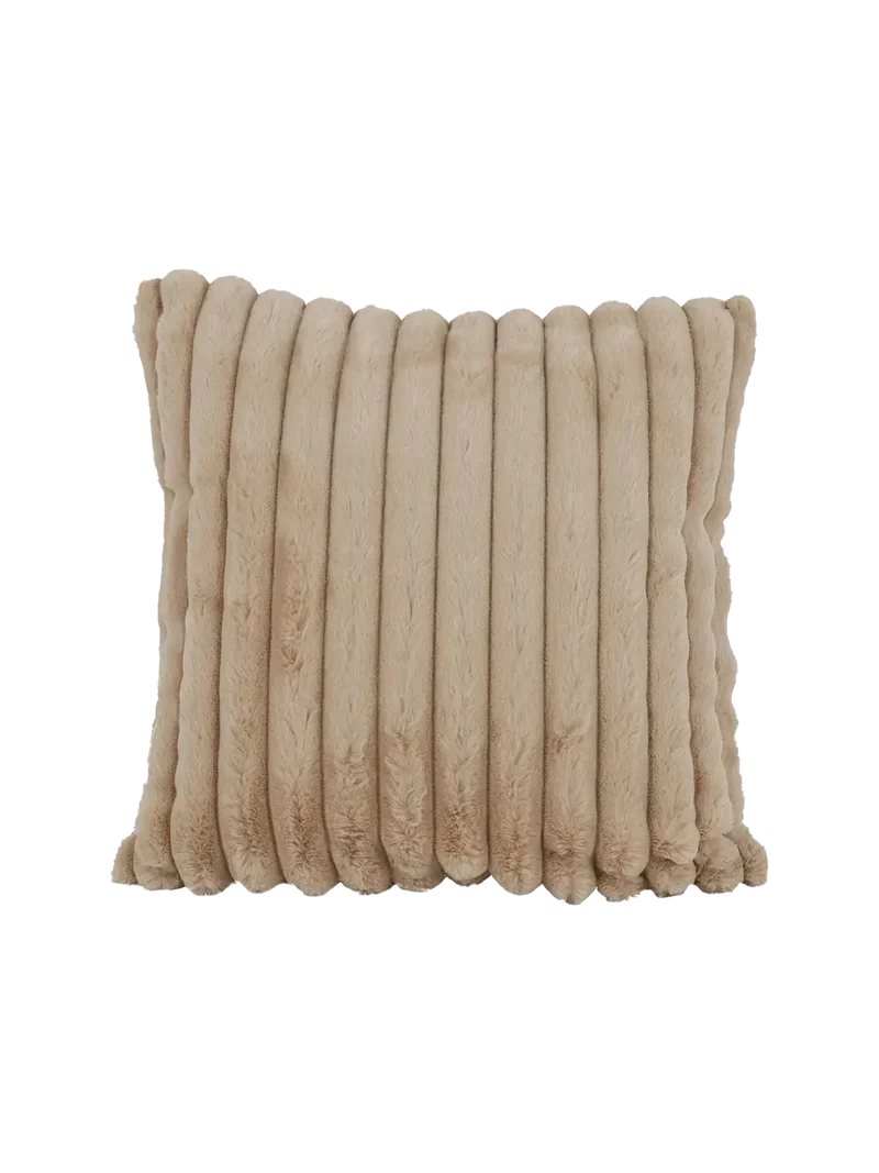 Kunstfell-Kissen "Cannes" Beige