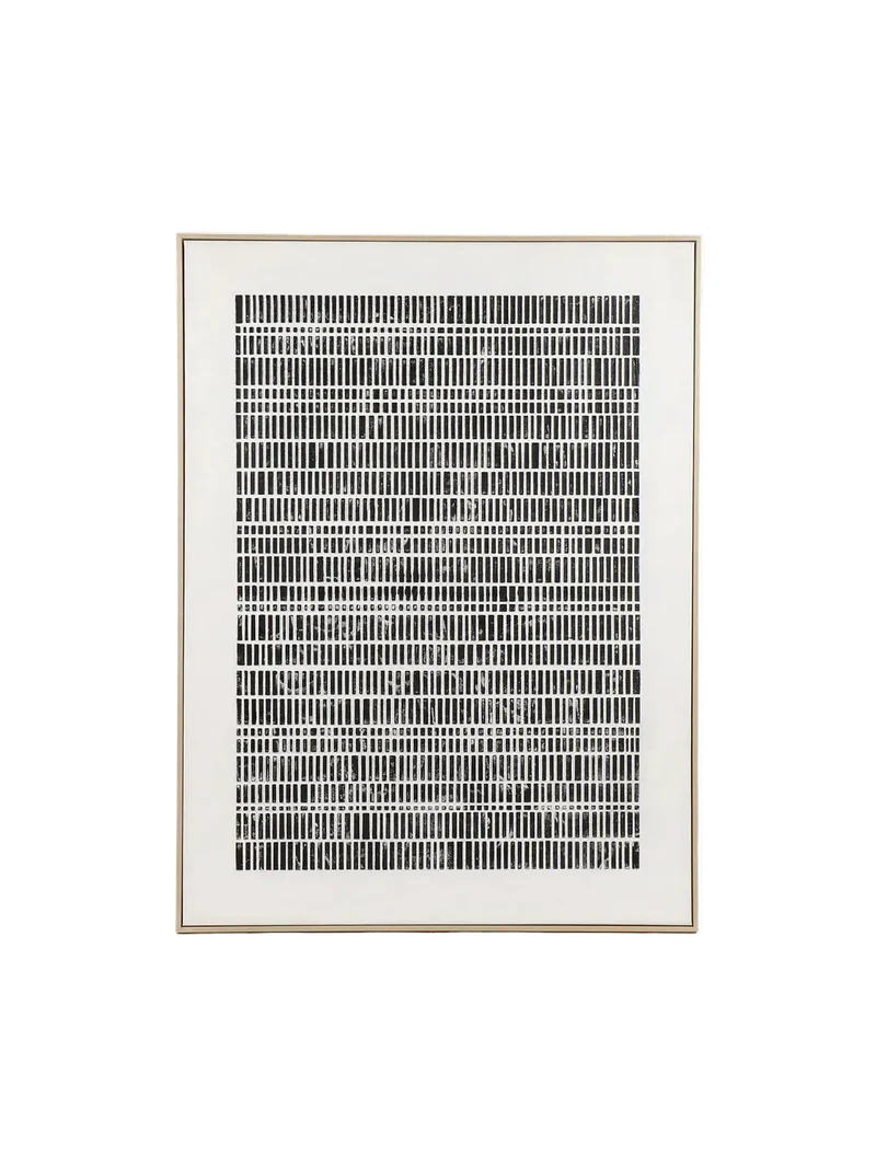 Blanche Wandobjekt – Schwarz/Weiß, 90 × 120 cm