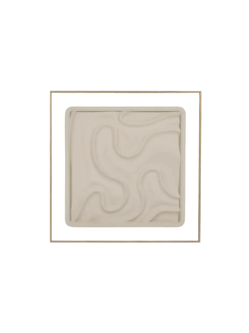 La Marée Basse Wandobjekt I – Beige, 60 × 60 cm