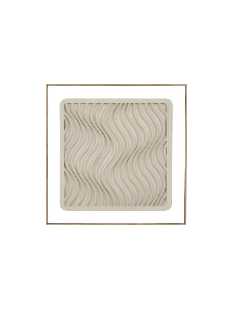 La Marée Basse Wandobjekt II – Beige, 60 × 60 cm