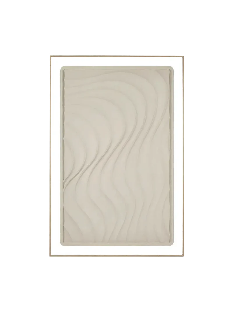 La Marée Basse Wandobjekt II – Beige, 80 × 120 cm