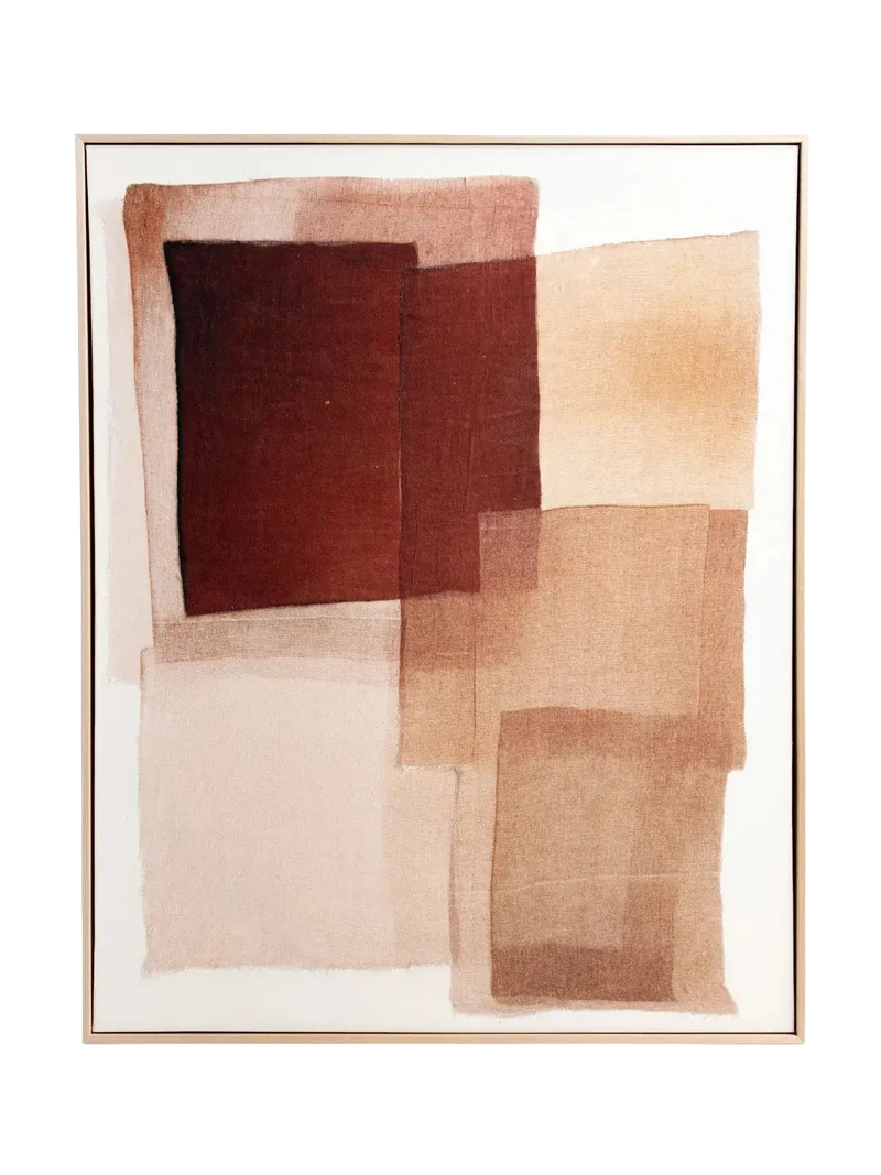 Organza Wandobjekt – Rostrot, 80 × 100 cm