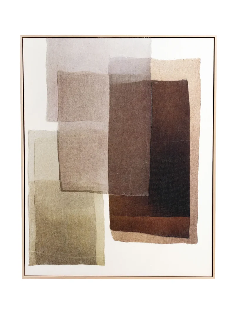 Organza Wandobjekt – Braun, 80 × 100 cm