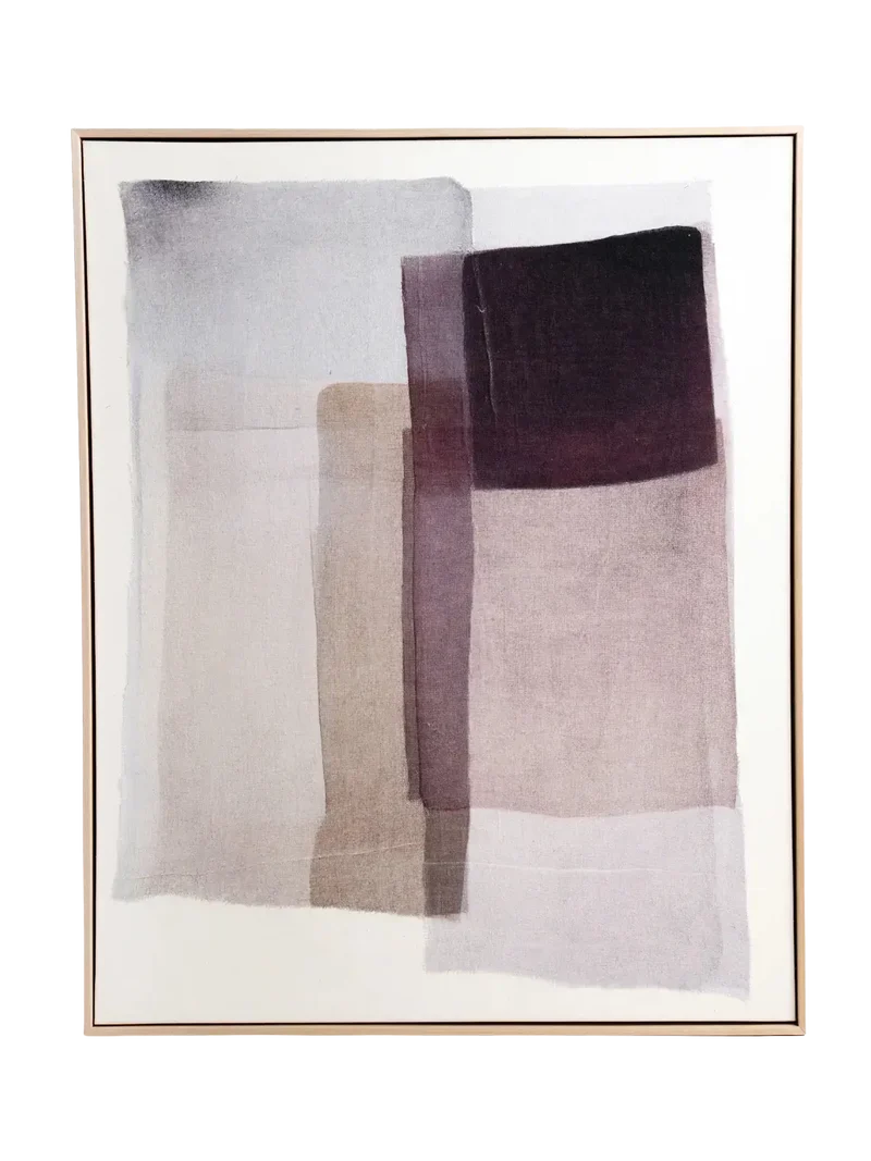 Organza Wandobjekt – Aubergine, 80 × 100 cm