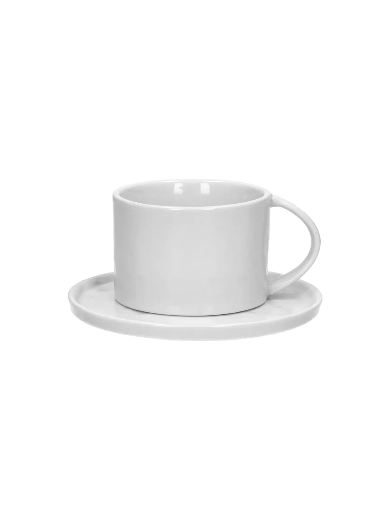 Porcelino White Tasse mit Untertasse