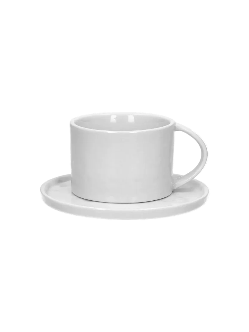 Porcelino White Tasse mit Untertasse