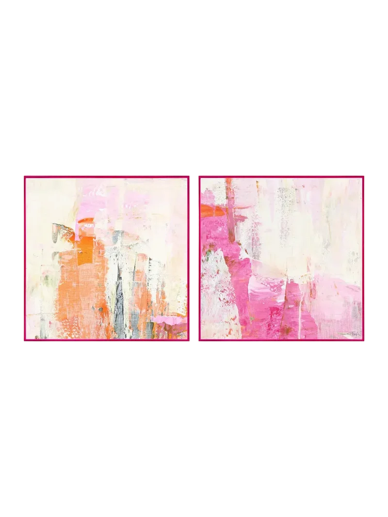 Leinwandbild New Age Pink 2+3 (2er-Set) | Mixed Paintings