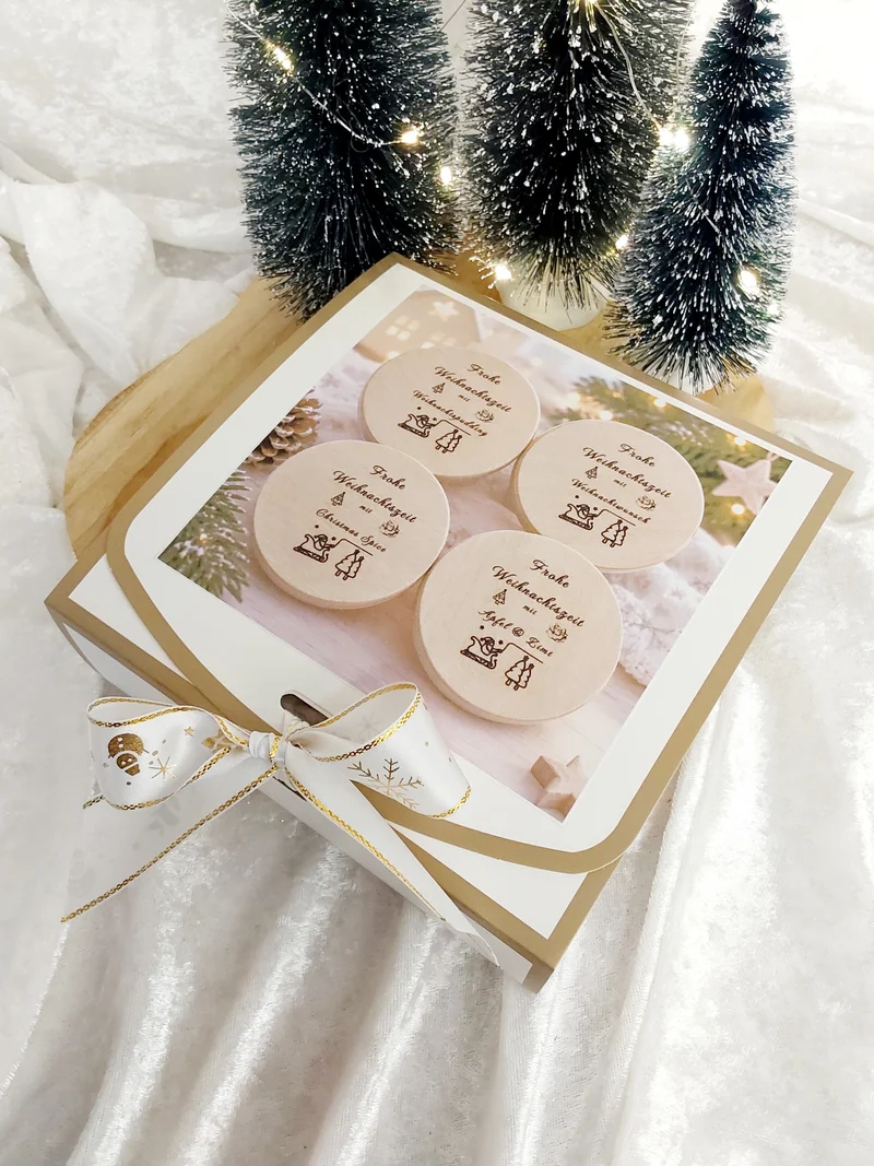 Geschenkbox mit 4 verschiedene Duftkerzen