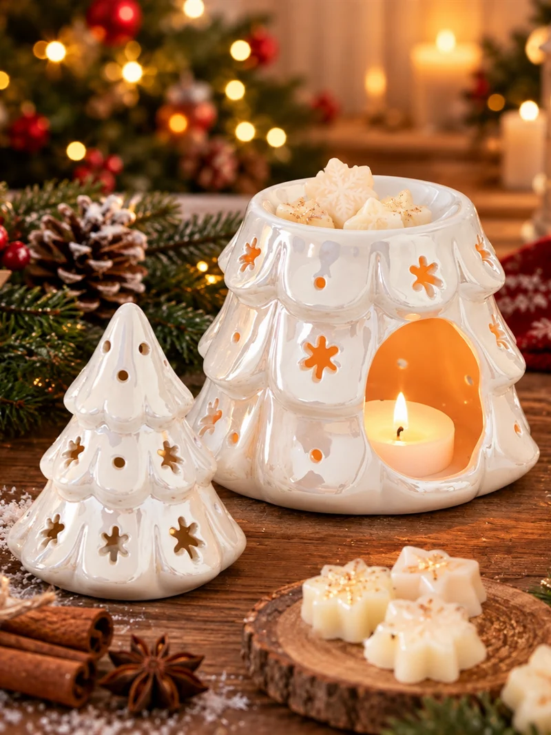 Irisierender weißer Tannenbaum Duftlampe