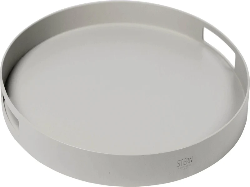 Tablett rund Ø 50 cm Aluminium greige