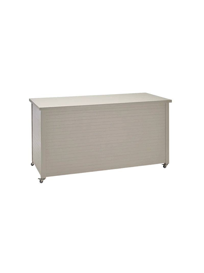 Kissenbox Gilbert 176x76x91 cm Aluminium greige mit Schloß