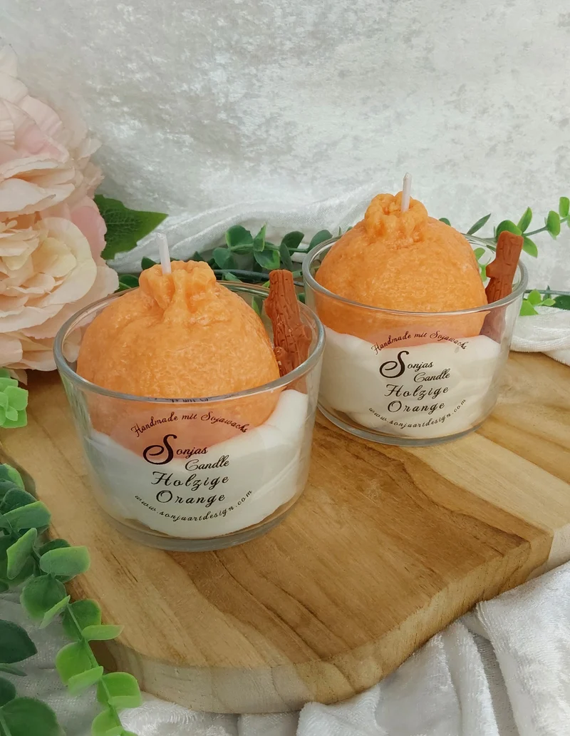 Holzige Orange Duftkerze