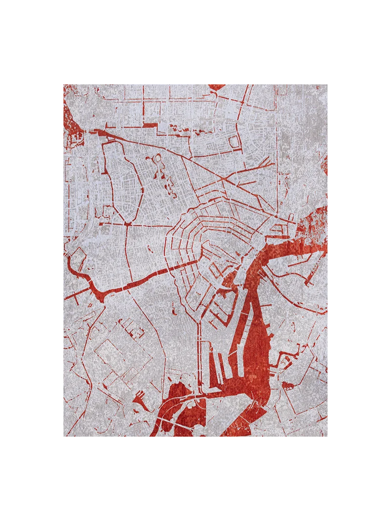 Cities Amsterdam Orange Cut Teppich