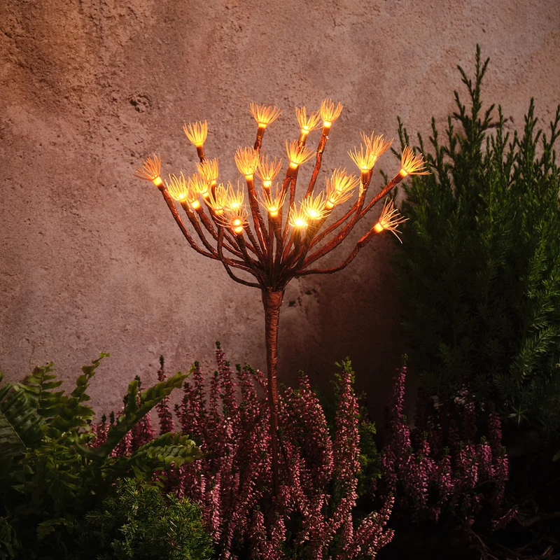 Solar-Gartenstecker Pusteblume mit 25 warmweißen LEDs