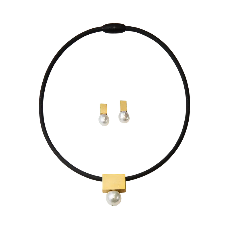 Schmuckset 'Mother of Pearl' Version vergoldet