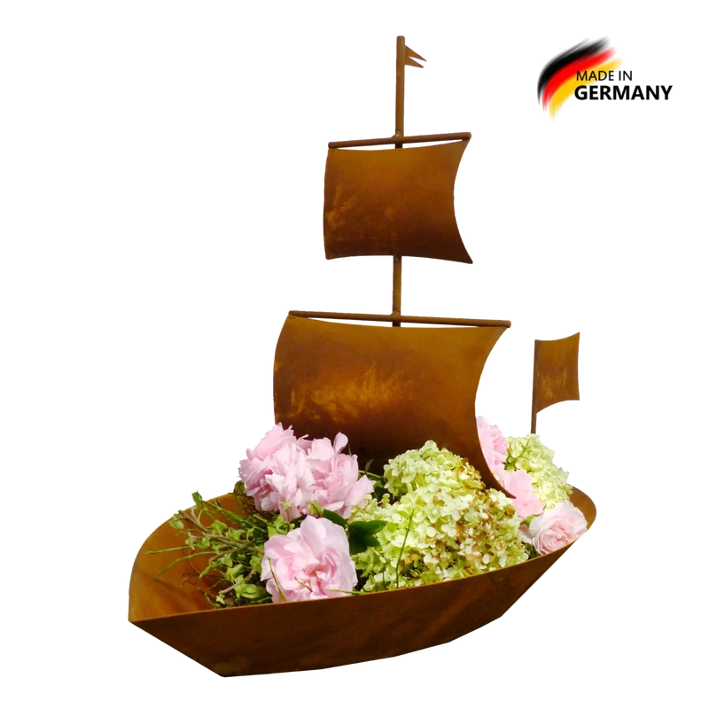 Edelrost Schiff zum Bepflanzen 3-teilig