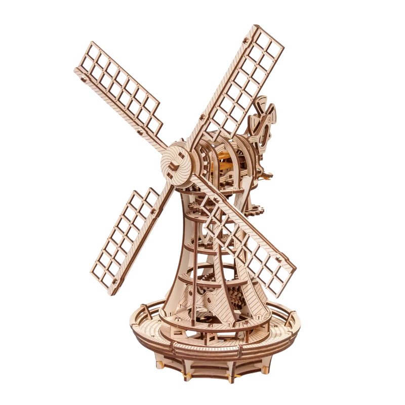 3D Holzpuzzle – Mechanische Windmühle