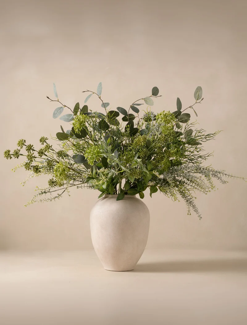Faux Arrangement - Wild Eucalyptus & Green Berry