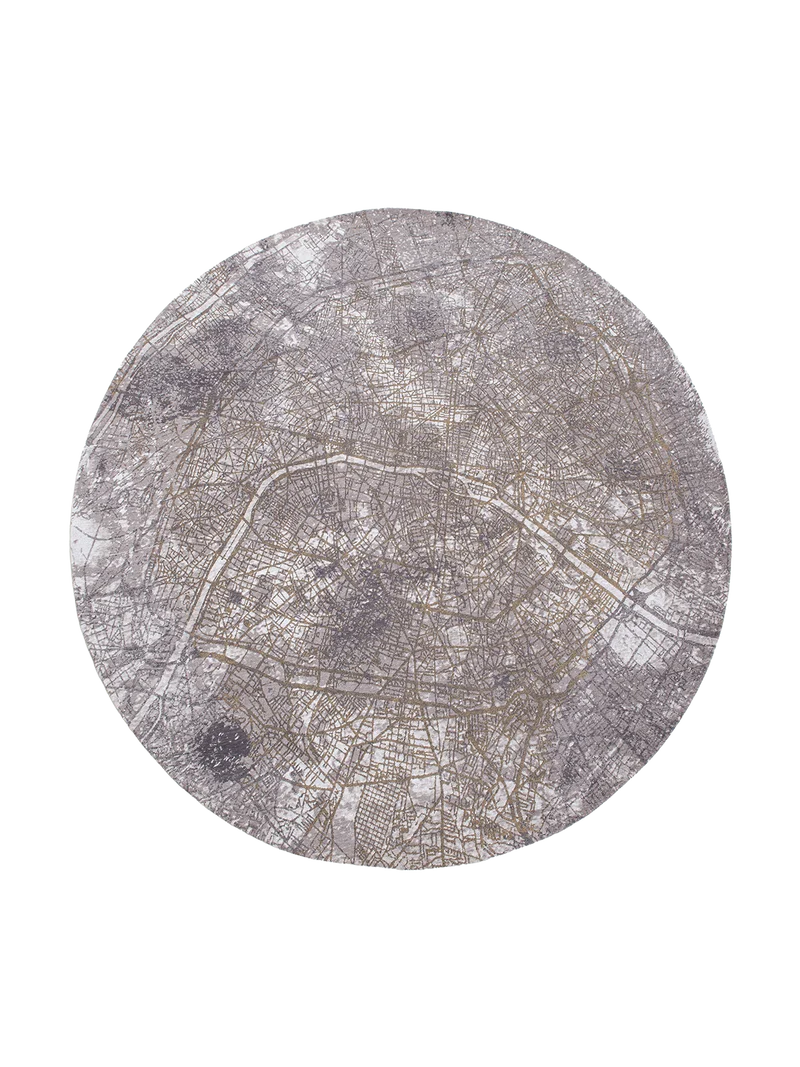 Cities Paris Space Trip Runder Teppich