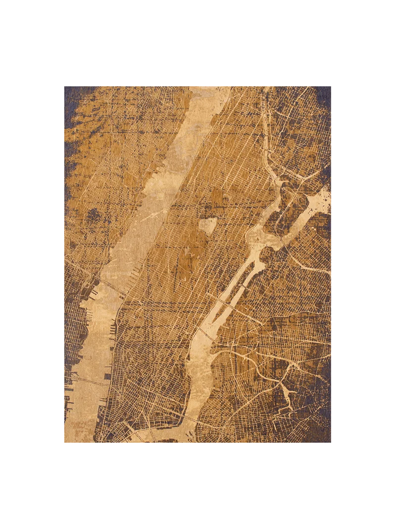 Cities New York Gatsby Gold Teppich