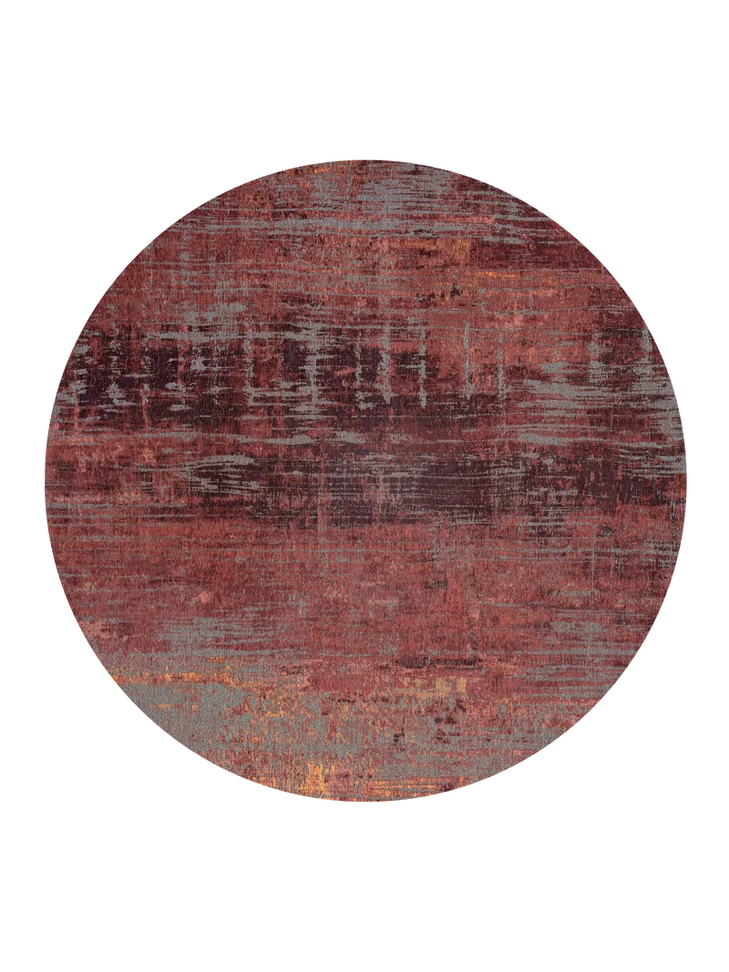 Atlantic Streaks Nassau Red Runder Teppich