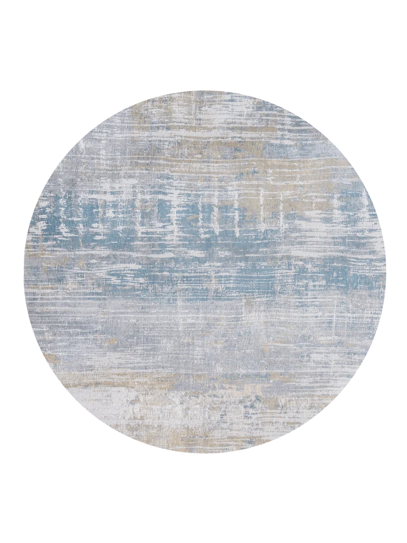 Atlantic Streaks Long Island Blue Runder Teppich