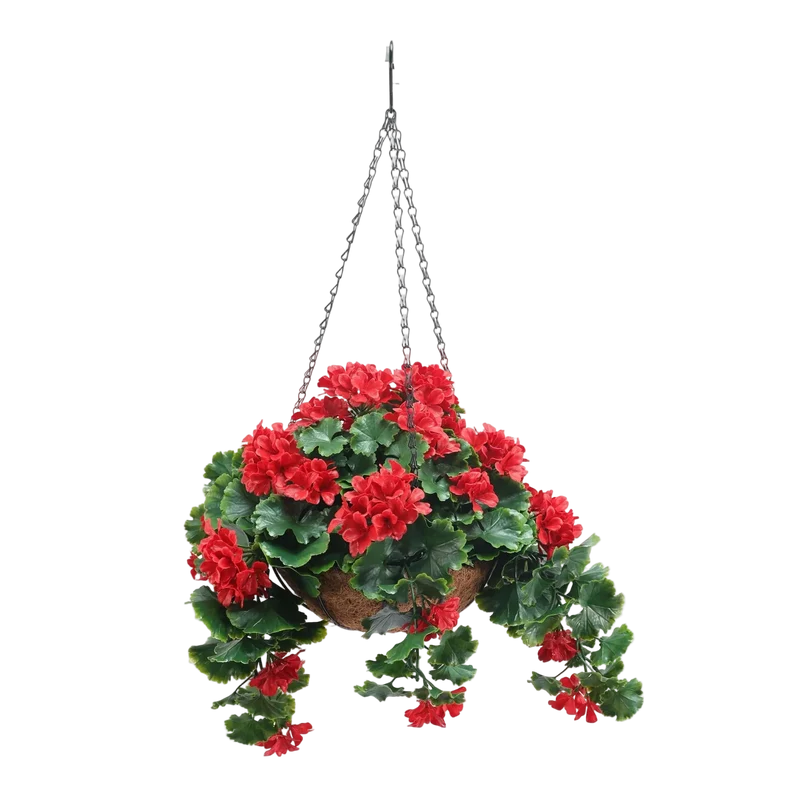 Künstliche Geranien Hängeampel - Petra | 40 cm