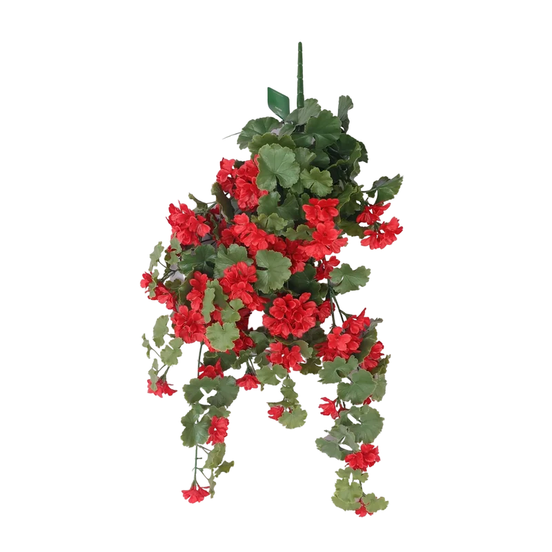 Künstliche Hänge-Geranie - Sunny | 88 cm rot