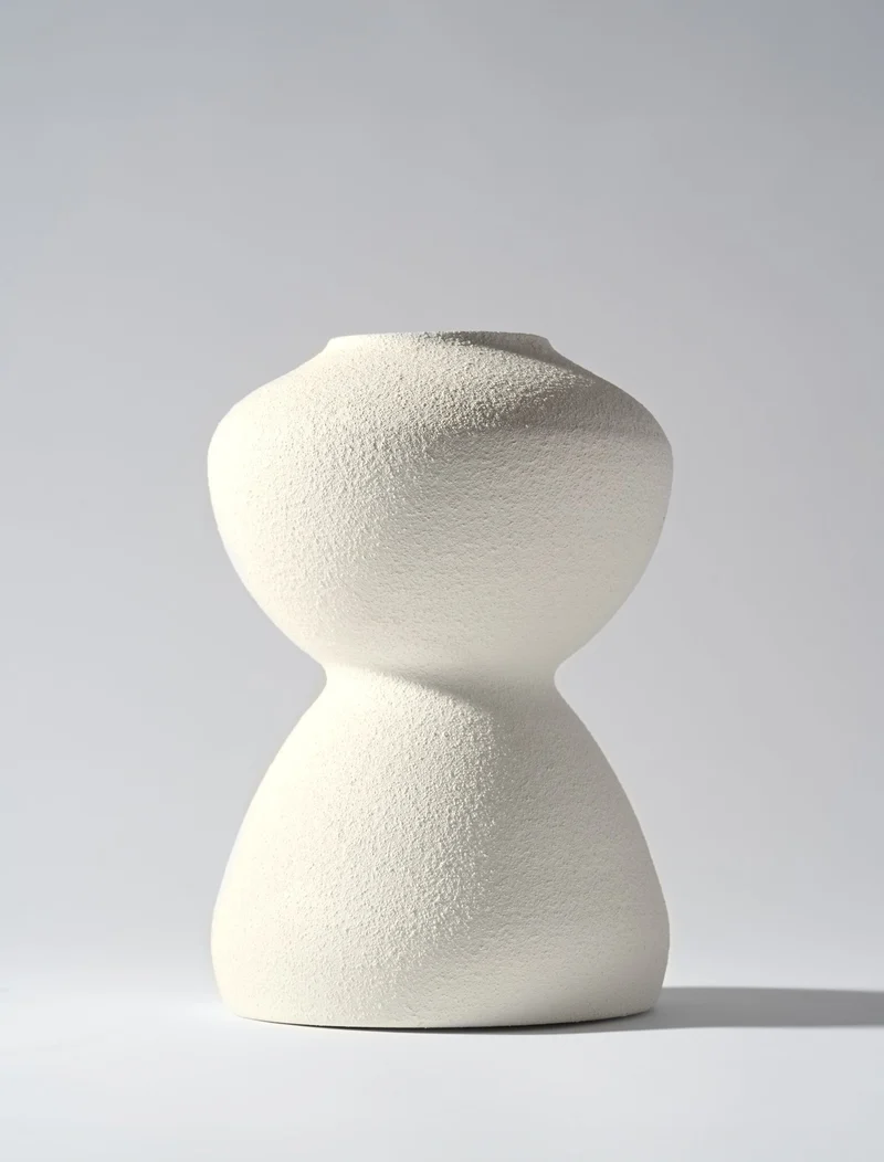 Laila Vase - Textured Pale Taupe