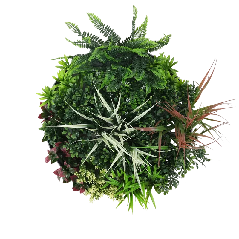 Künstliche Pflanzenwand rund - Silor | 50 cm