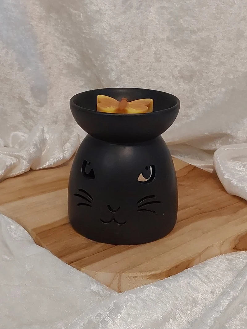 Schwarze Katze Duftlampe