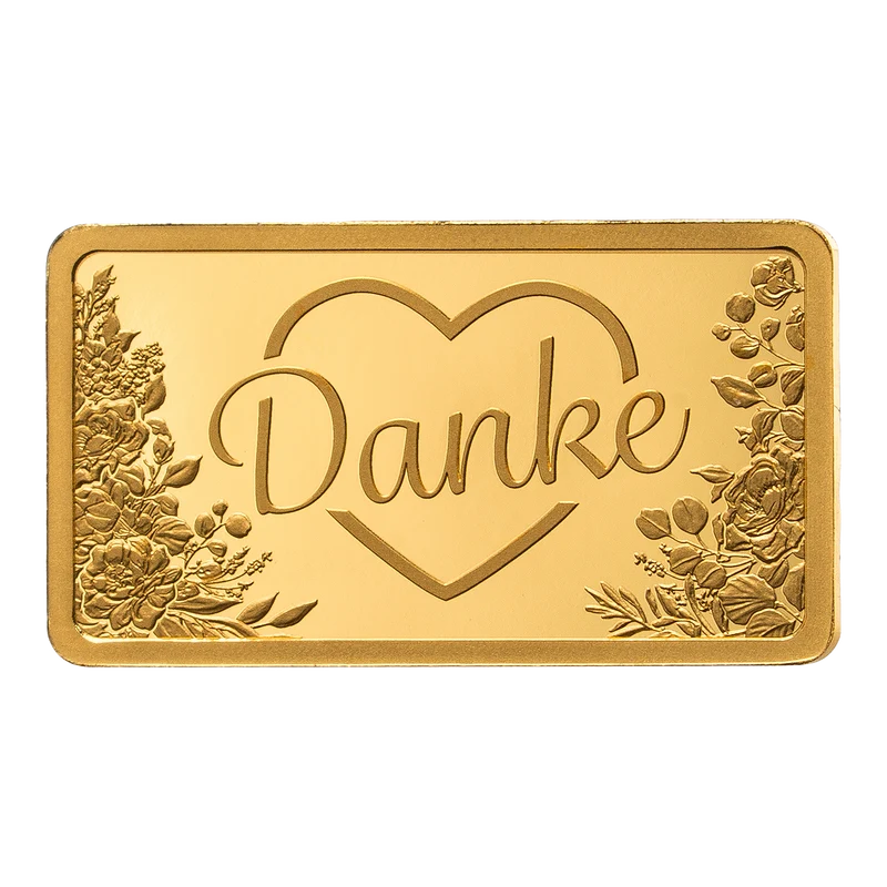 Goldbarren Danke