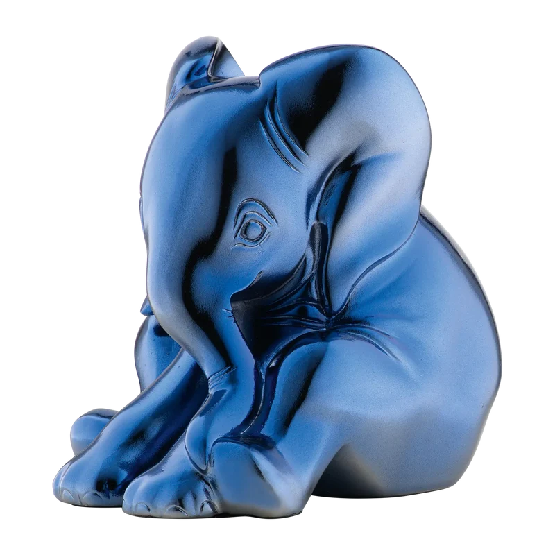 Skulptur Little Elephant Kunstguss Metallic