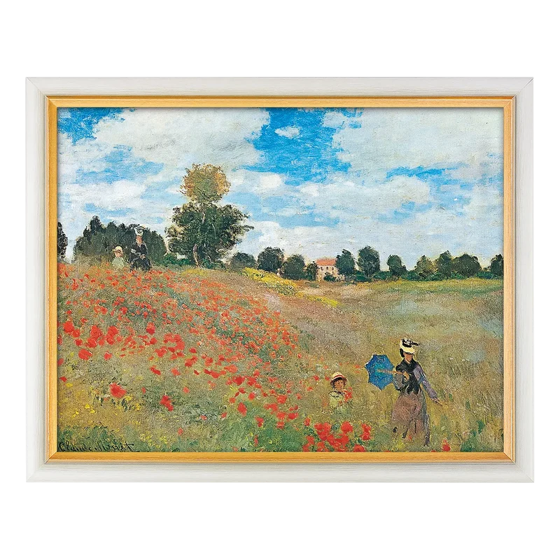 Bild 'Les coquelicots à Argenteuil (Das Mohnfeld bei Argenteuil)' (1873) gerahmt