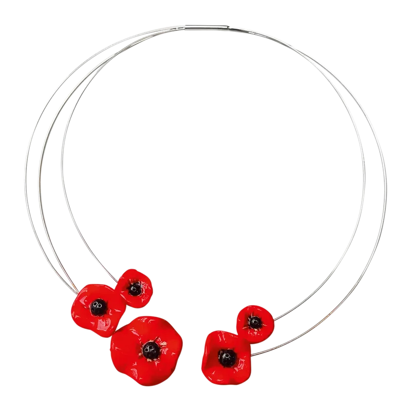 Collier 'Mohnblütentraum'