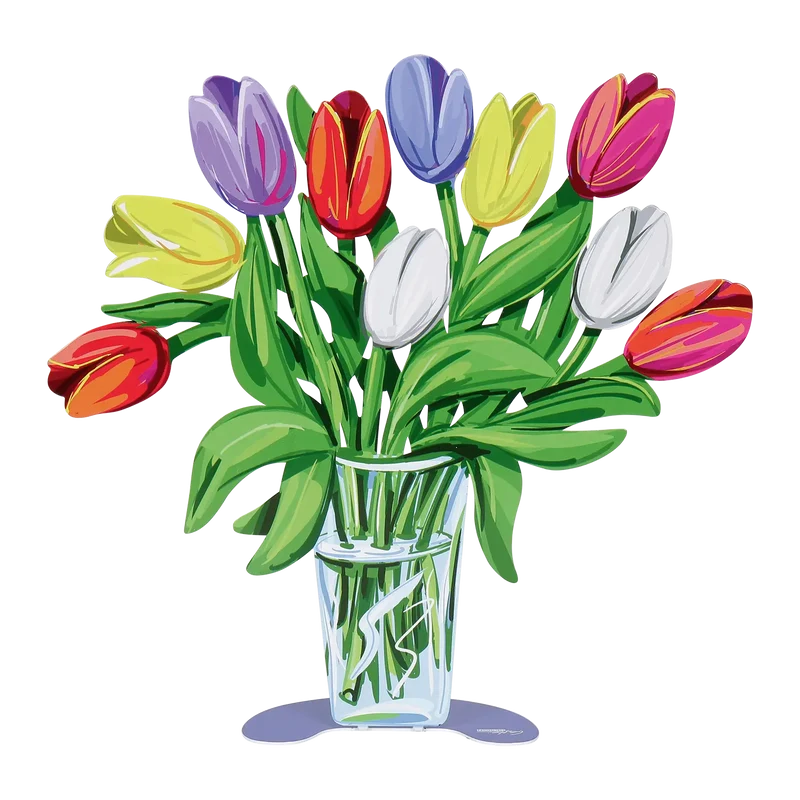 Doppelseitige Standskulptur 'Tulips'