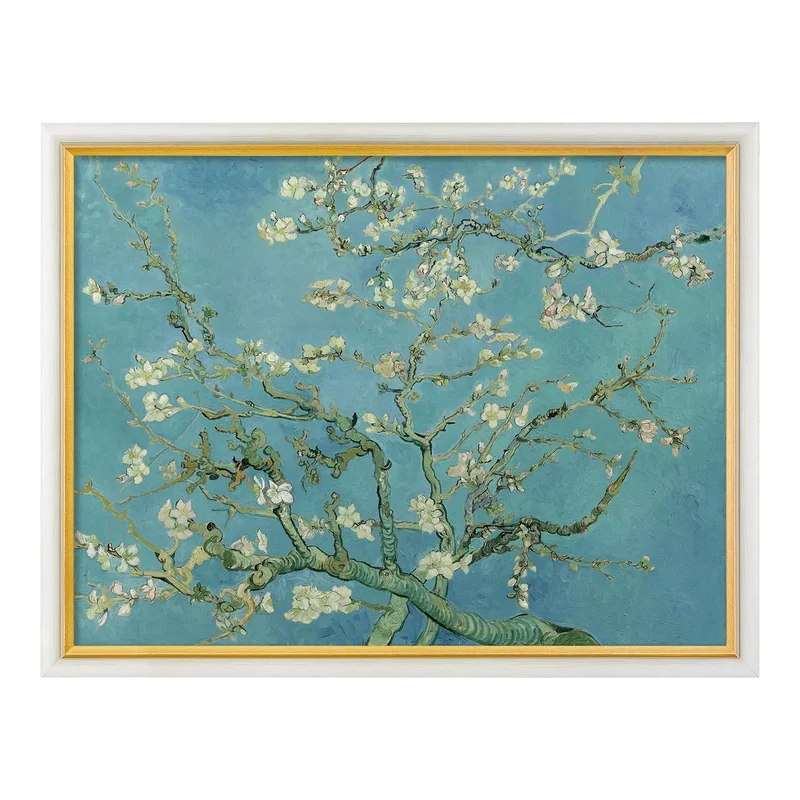 Bild 'Blühende Mandelbaumzweige' (1890) gerahmt