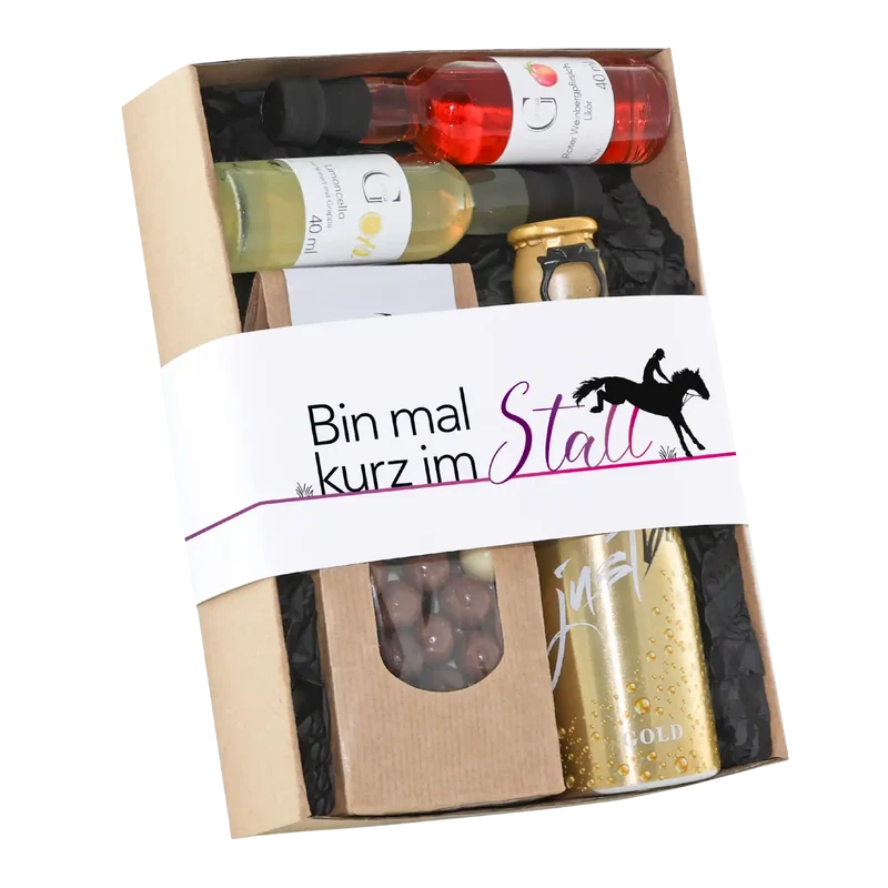 Geschenk für Reiter– Hobby-Set Bin mal kurz im Stall