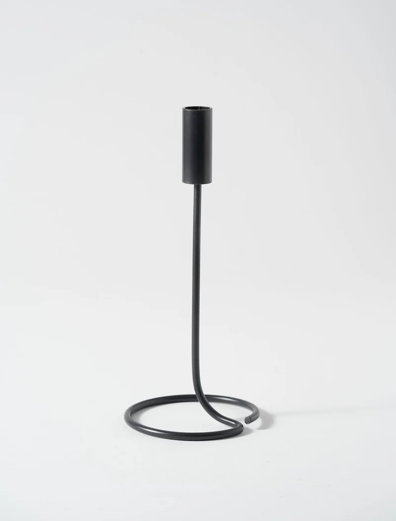 Tall Essential Candle Holder - Black