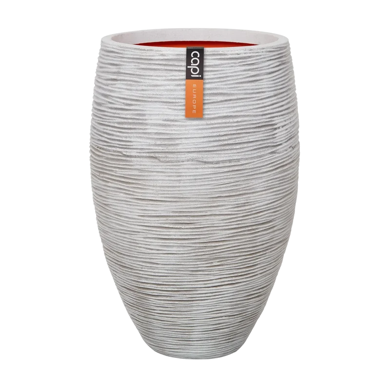 Blumentopf hoch elegant deluxe Rib elfenbein | 40x60 cm