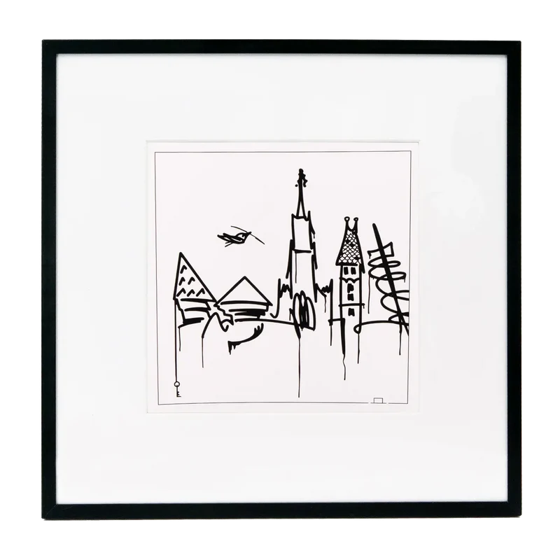 Kunstdruck Ulm Skyline