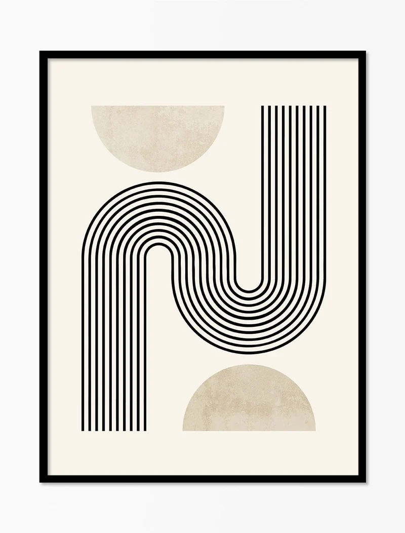 Neutral Abstract Line Art