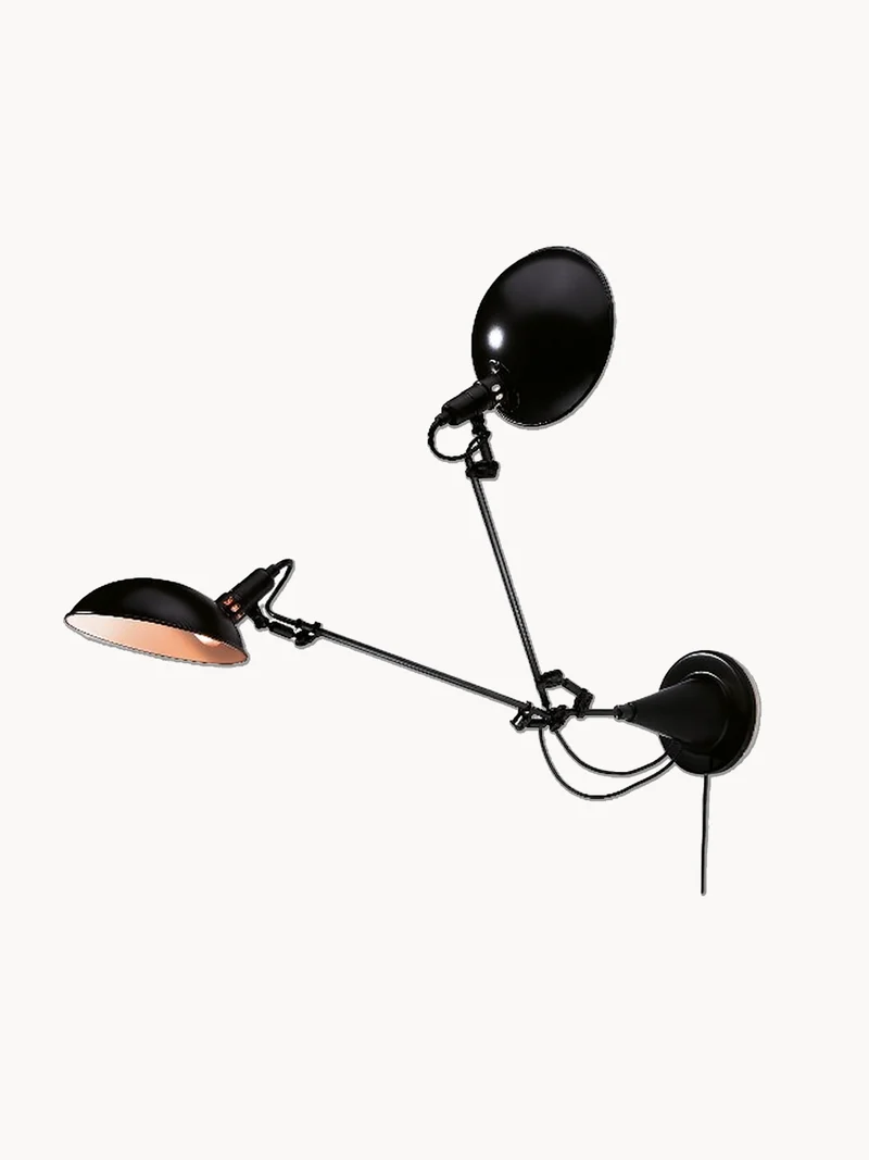 Switch On Wandleuchte – Industrial Design, 2-armig, Stahl & Aluminium