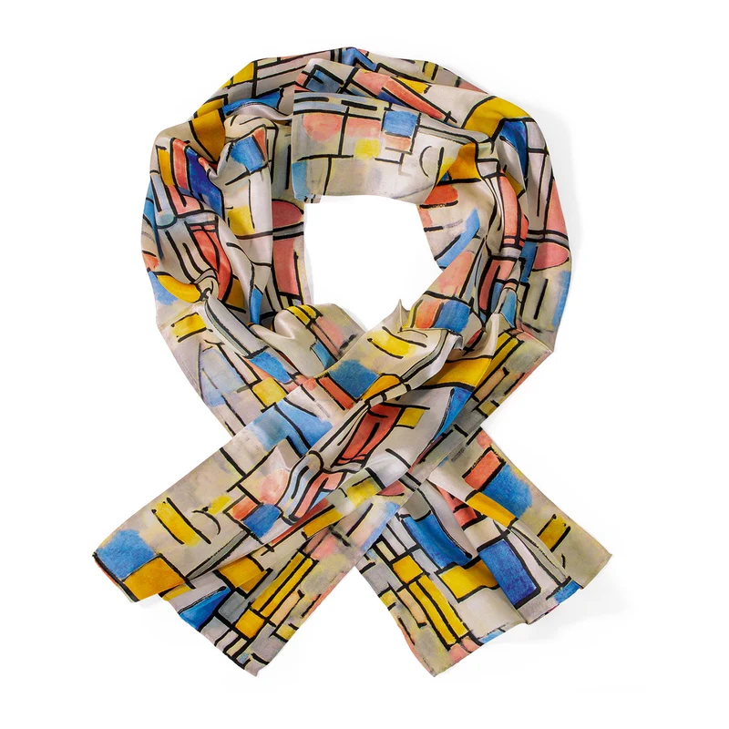 Seidenschal "Composition in Oval with Color Planes 1"