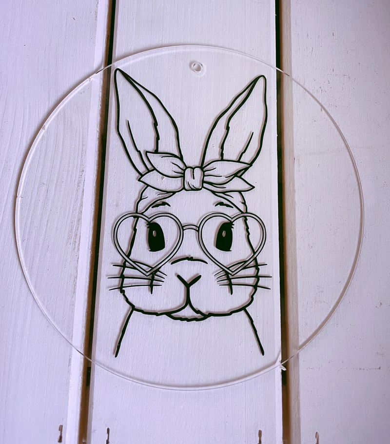 Scheibe mit Hase