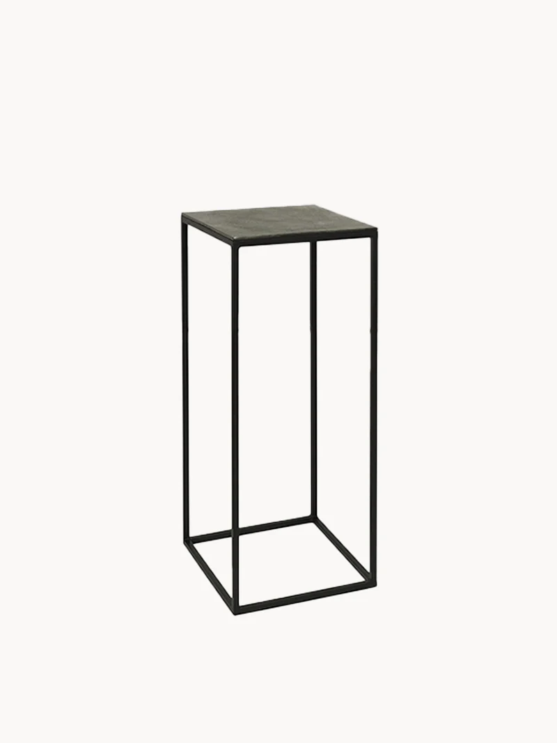 Lambert Dado Säule – Sandguss Aluminium mit Graphit-Finish, 2 Höhen