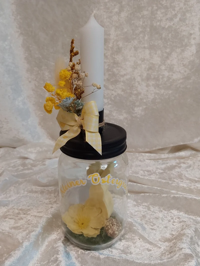 Kerzenhalter auf Glas Ostern