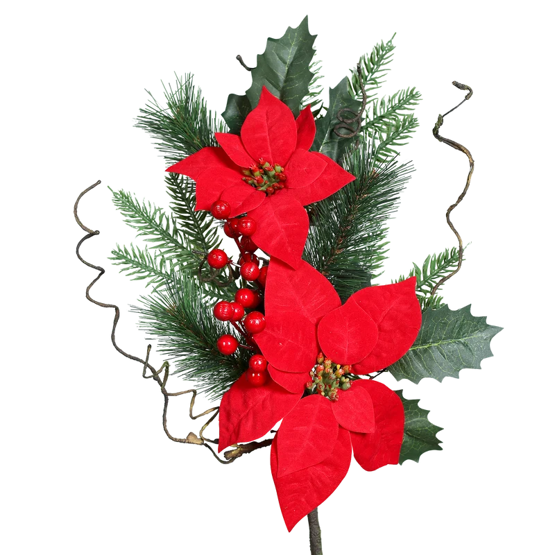 Künstlicher Poinsettia Zweig - Wasar | 49 cm