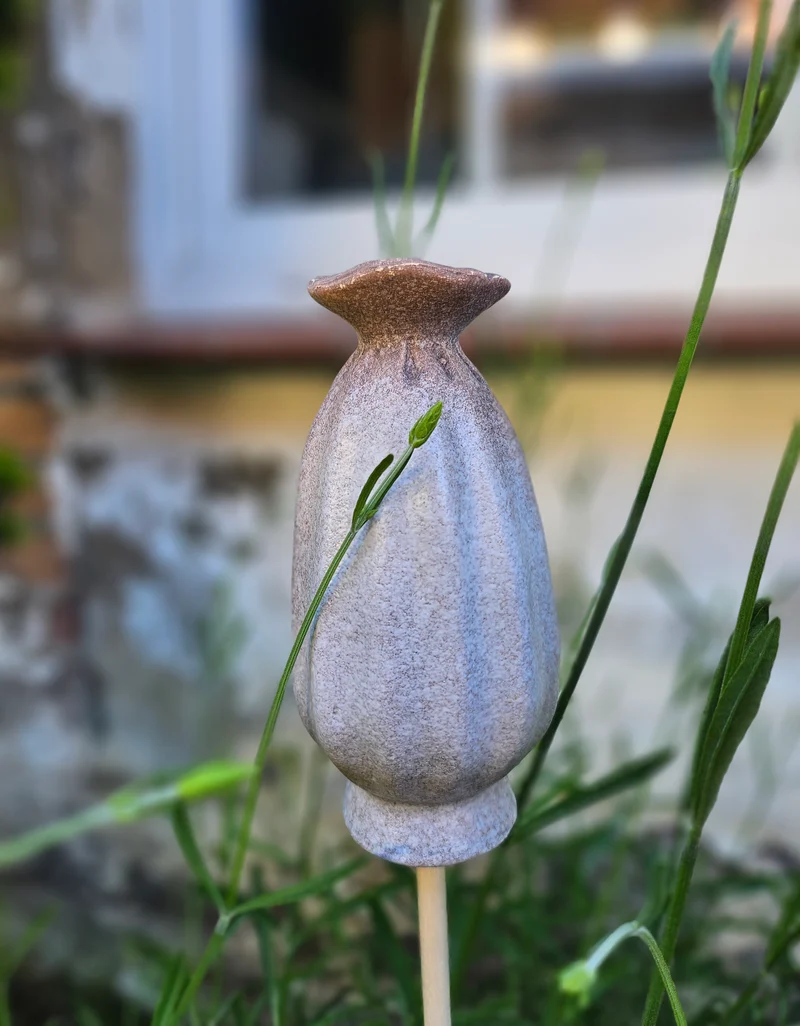 Mohnkapsel Steingut